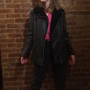 Whistles shearling leather Moto jacket
